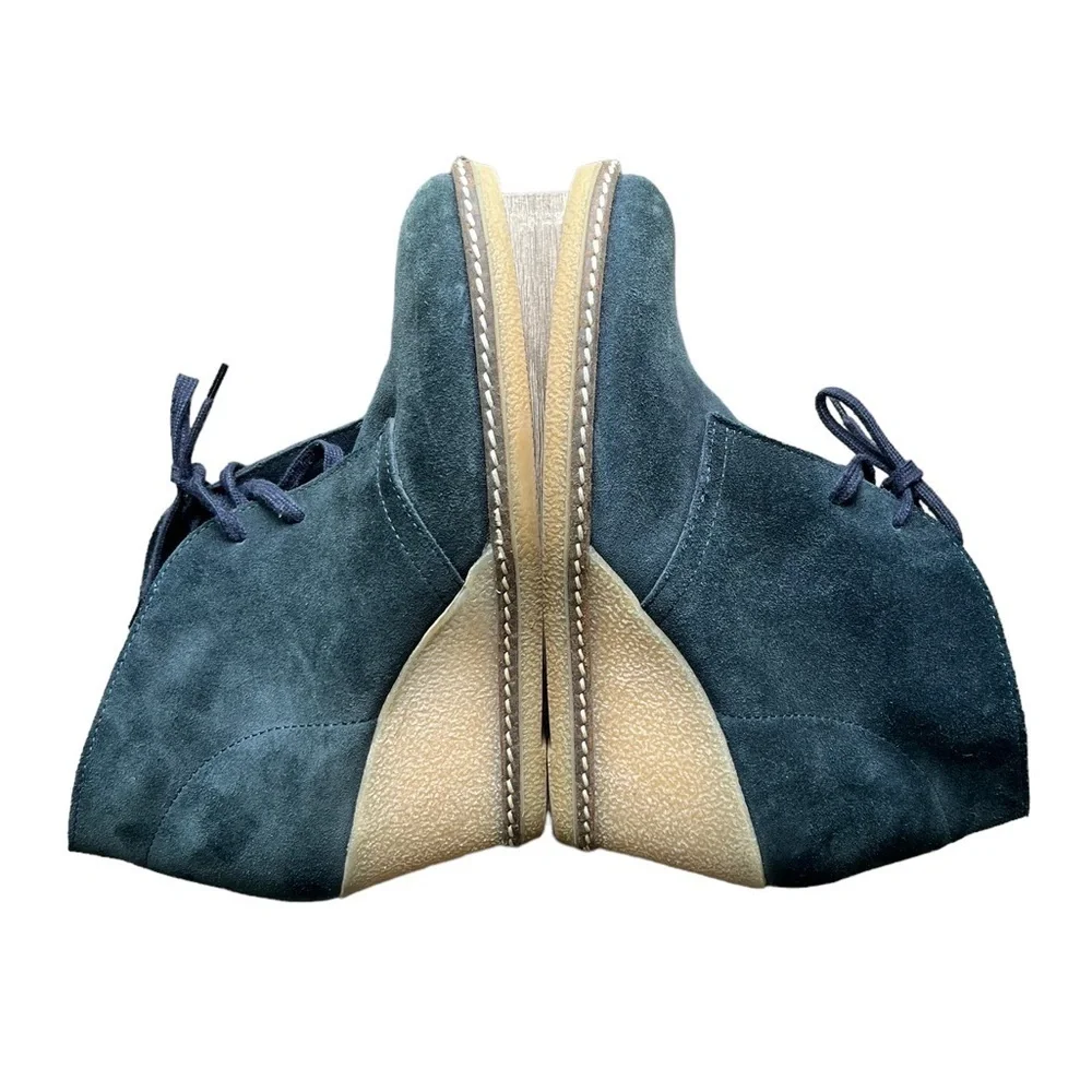 J. Crew Suede Macalister Wedge Boot Blue Size 6 - Picture 5 of 7
